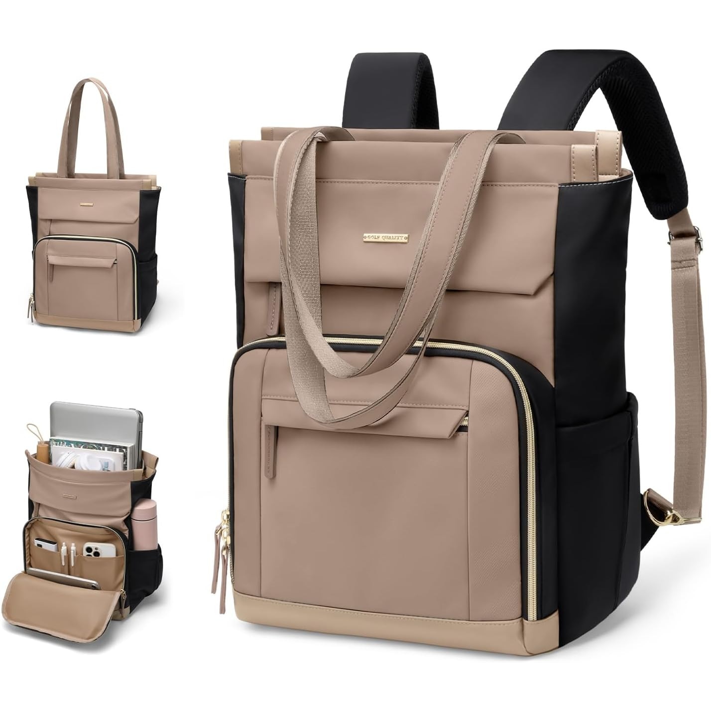 Rucsac Elegant Dama, Laptop 16 Inch, Geanta Voiaj, Maro