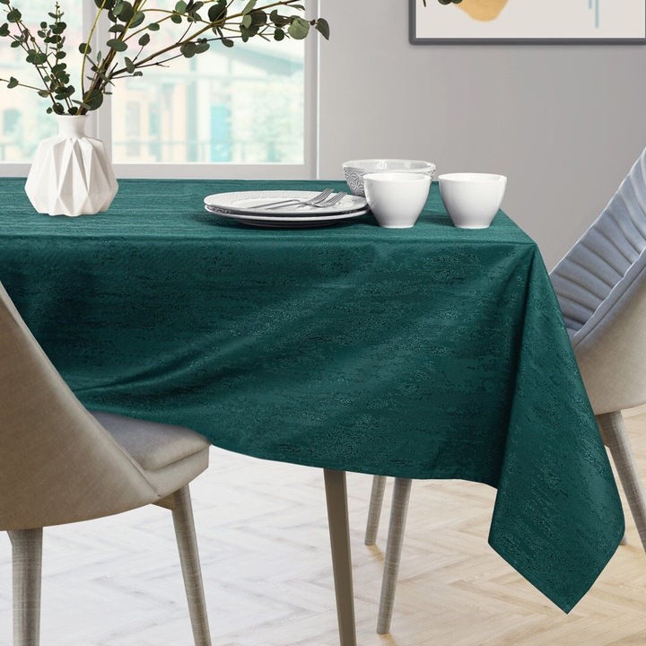 Ameliahome vesta asztalterítő modern dombornyomott 110x160, zöld