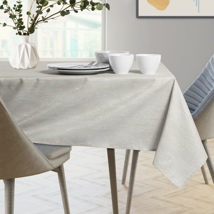 Ameliahome vesta asztalterítő modern dombornyomott 120x220, krém