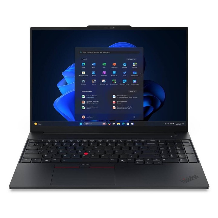 Laptop Lenovo ThinkPad E16 Gen 4 WUXGA AMD Ryzen AI 7 345 16GB 512GB SSD Windows 11 Pro Black