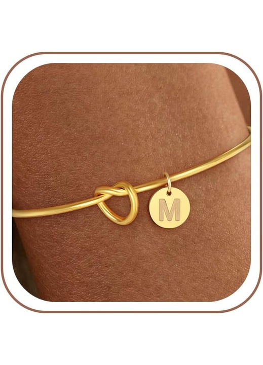 Bratara cu Initiale Aurie 18K - Cadou Personalizat Femei si Fete
