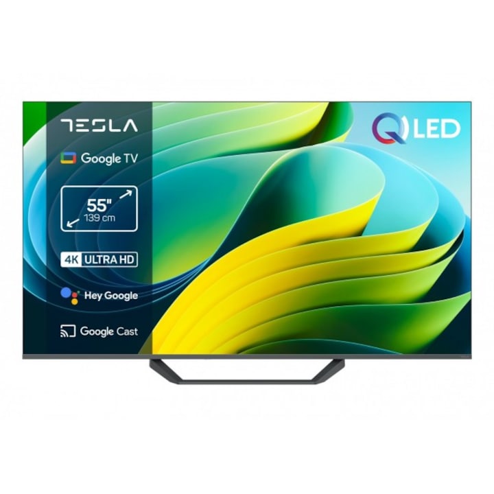 Televizor Tesla Q55E655GUS, 55" (139 cm), Smart GOOGLE TV, Ultra HD (4K)