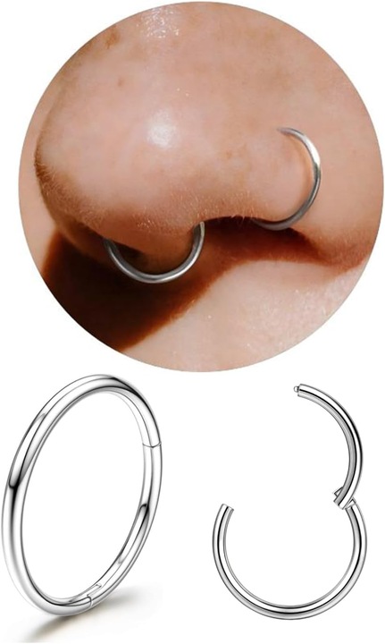 Diamday G23 Titán Orrkarika 20G/18G/16G, Szeptum, Helix, Ajkak Piercing