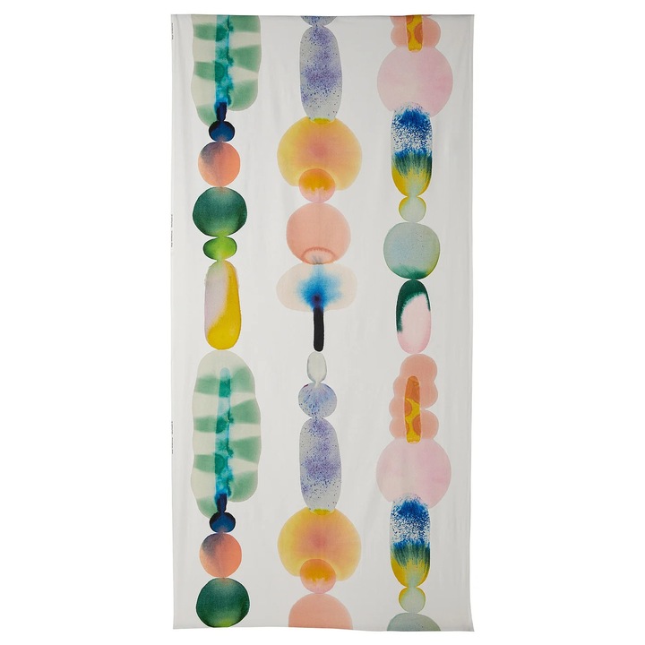Előre vágott méteráru 150x300 cm fehér/többszínű nagy mintás