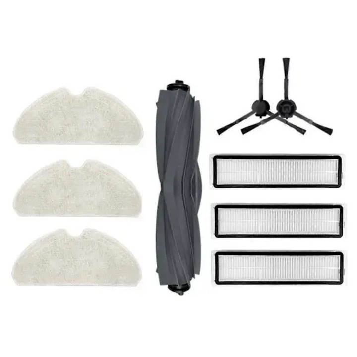 Set 9 piese de schimb pentru aspirator robot D10S/D10S Pro PRE-CJk0515-26-0826-139, 1 perie principala, 2 perii laterale, 3 filtre, 3 lavete mop, multicolor