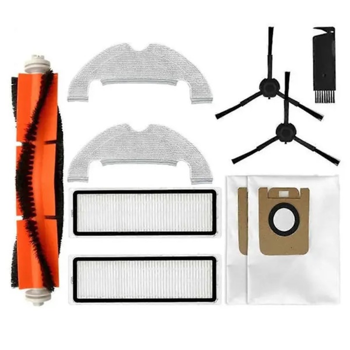 Set accesorii de schimb pentru aspirator robot Dreame D10S Plus PRE-CJk0515-26-0826-614, perie principala, 2 perii laterale, 2 filtre HEPA, 2 lavete, 2 saci de praf, multicolor