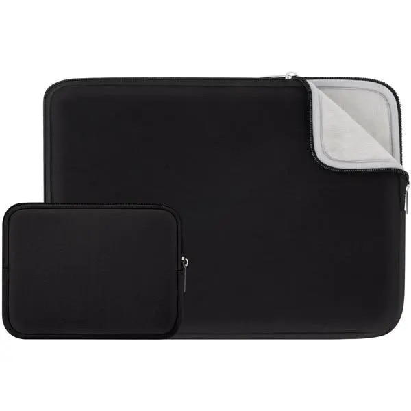 Husa pentru laptop PRE-CJk0515-26-0826-1594, compatibila cu 13.3" MacBook Air/Pro M1-M4, buzunar pentru accesorii, protectie multi-strat, negru, 12.6 x 8.86 x 0.79 in