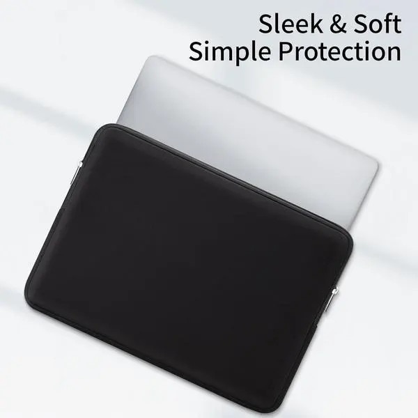 Husa pentru laptop PRE-CJk0515-26-0826-1594, compatibila cu 13.3" MacBook Air/Pro M1-M4, buzunar pentru accesorii, protectie multi-strat, negru, 12.6 x 8.86 x 0.79 in