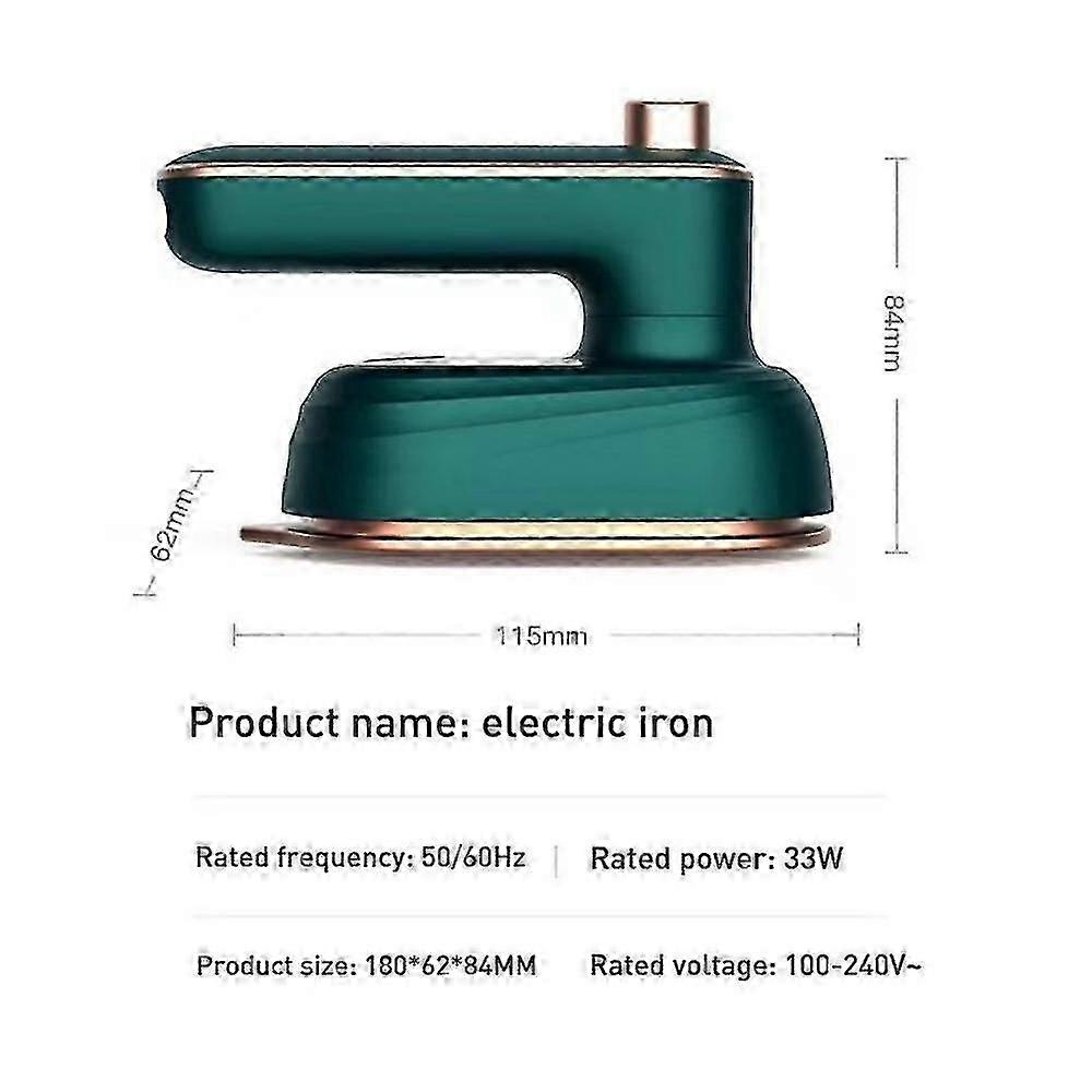 Fier de calcat pliabil pentru haine CJ-F-K0204, 33W, rezervor 50 ml, talpa din aliaj de titan, aburi si uscat, alb/auriu