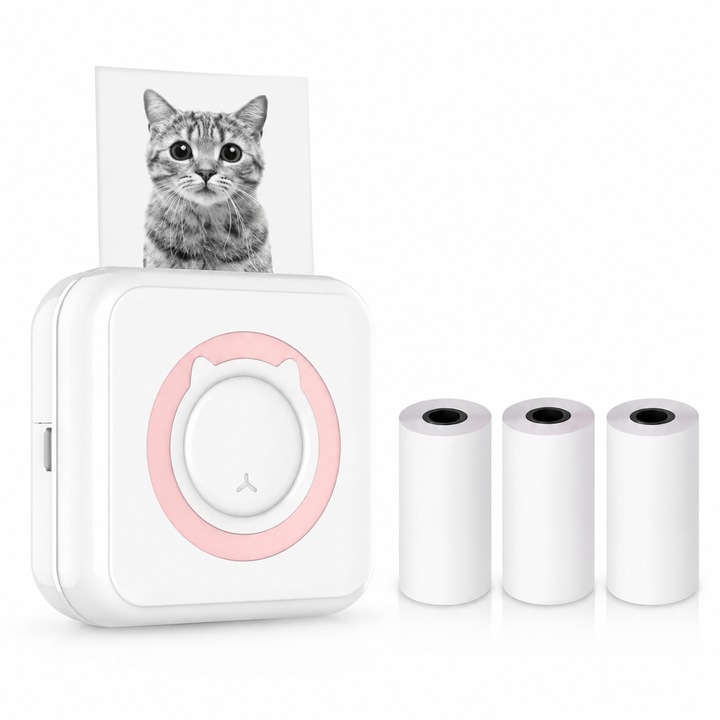 Mini Hordozható Hőnyomtató, Bluetooth