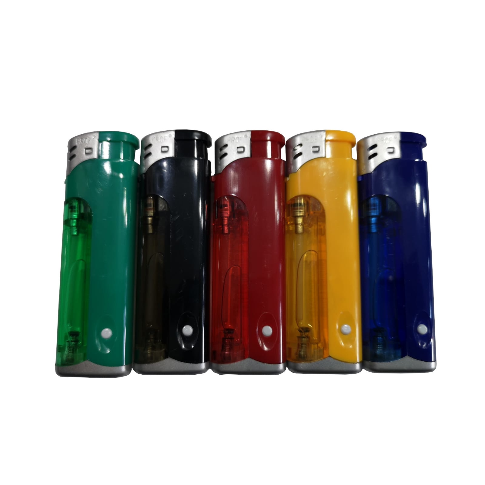 Set 5 brichete piezo Prof diverse culori cu lanterna