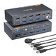 KVM kapcsoló 4K@60Hz 4 PC 1 monitor HDMI DP USB-C, USB 3.0