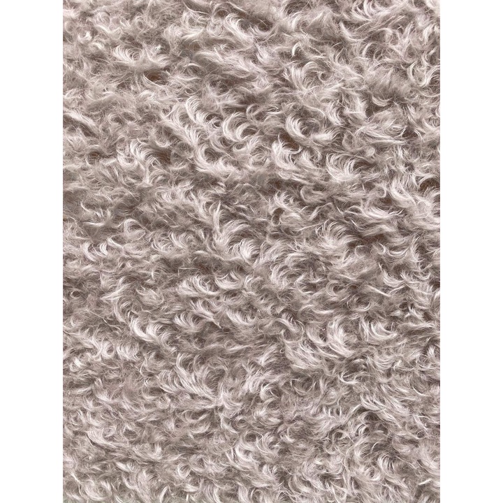 Steiff Schulte német 100% moher szőrme anyag mackóhoz, 100% pamut alap – 5973 bézs, göndör, 100×140 cm