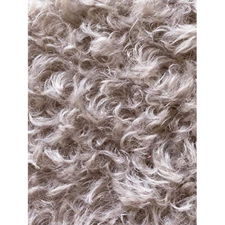 Steiff Schulte német 100% moher szőrme anyag mackóhoz, 100% pamut alap – 5973 bézs, göndör, 35×50 cm
