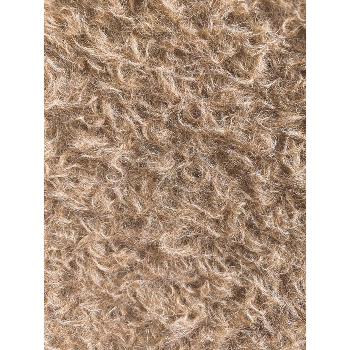 Steiff Schulte német 100% alpaka szőrme anyag mackóhoz, 100% pamut alap – 5490 bézs, göndör, 100×140 cm