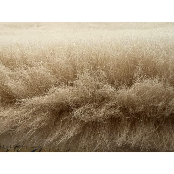 Steiff Schulte német 100% alpaka szőrme anyag mackóhoz, 100% pamut alap – 34153 CAMEL, 25×35 cm