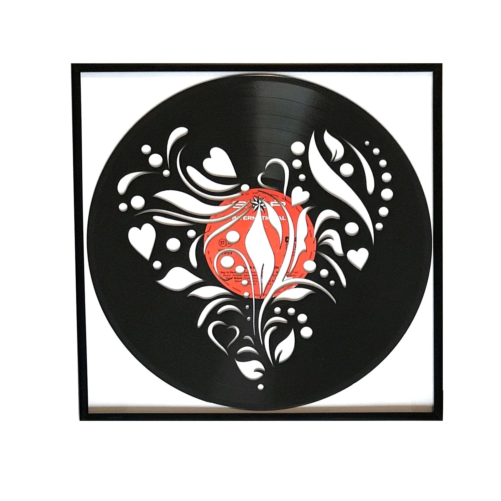 Tablou vinil reciclat, Vinilistic, Love, 32x32cm