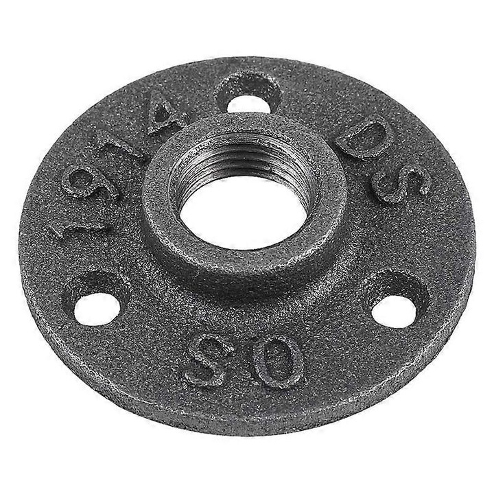 Öntöttvas menetes csőkarima, 1 hüvelyk, fekete, 75 mm, 1 db