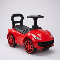 Masina Ride-on INVINCIO Red Speed, pentru copii 2-5 ani, cu muzica si faruri functionale, spatar de siguranta, spatiu depozitare sub scaun, roti late si stabile, rosu ferrari