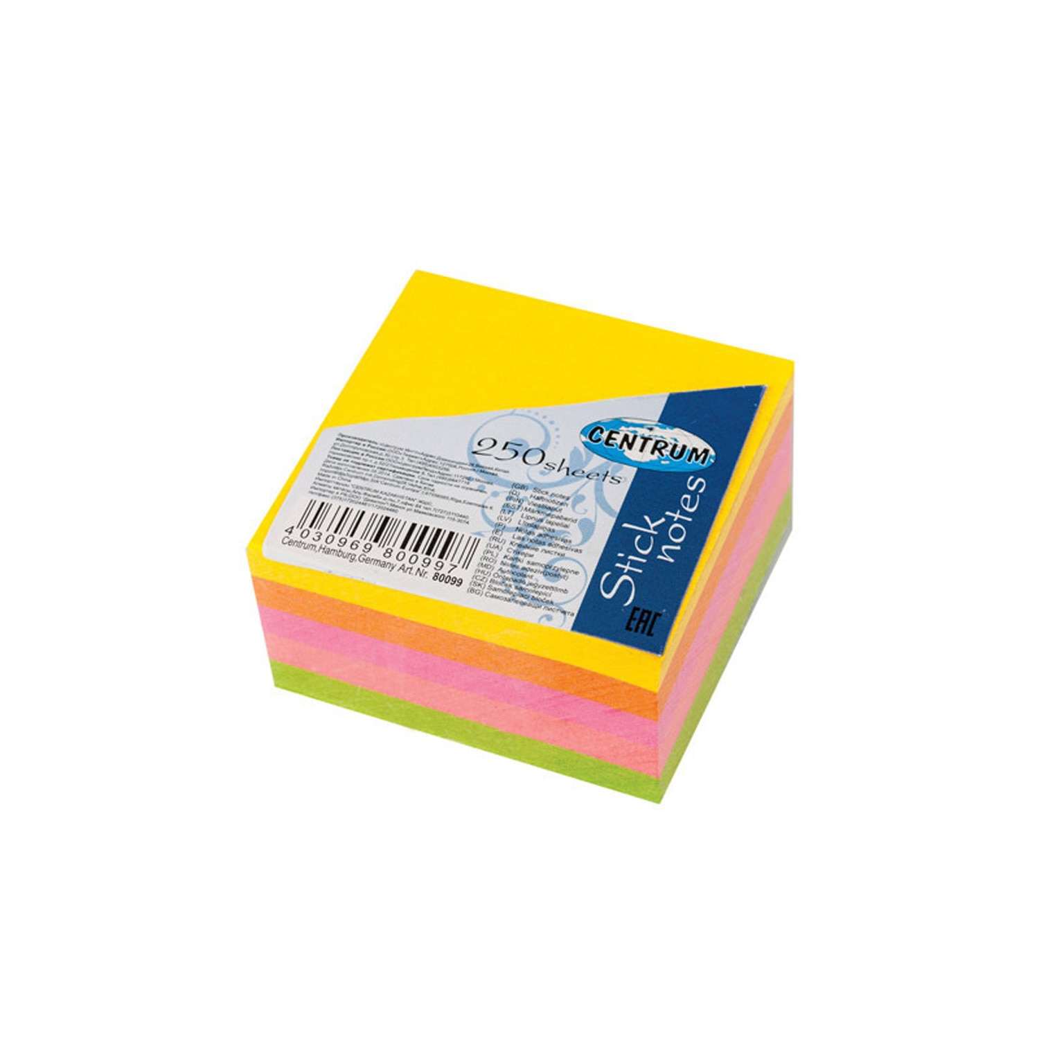 Notes adeziv Centrum 50x50 250file 80099