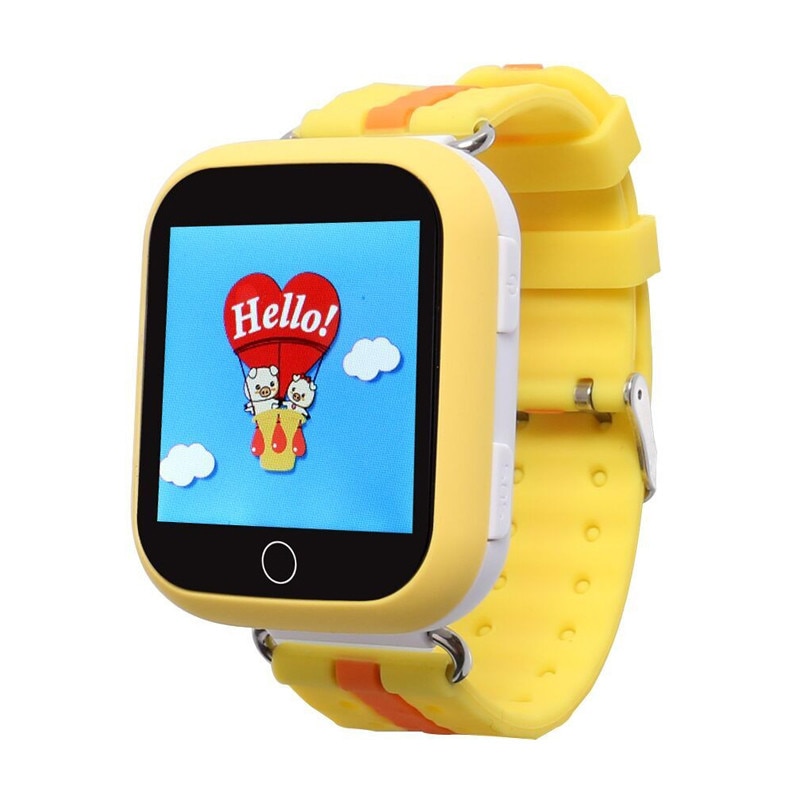 Ceas smartwatch copii Wonlex GW200s, GPS, Functie telefon, SIM prepay cadou, Galben