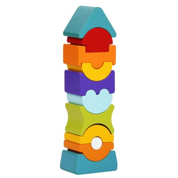 Jucarie Din Lemn, Cubika, Set Constructii Turn Flexibil Jucarie Din Lemn, Cubika, Set Constructii Turn Flexibil