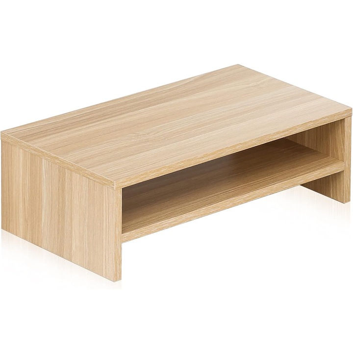FITUEYES Fa Monitorállvány, Bükk Szín, Ergonomikus, 42.5 cm