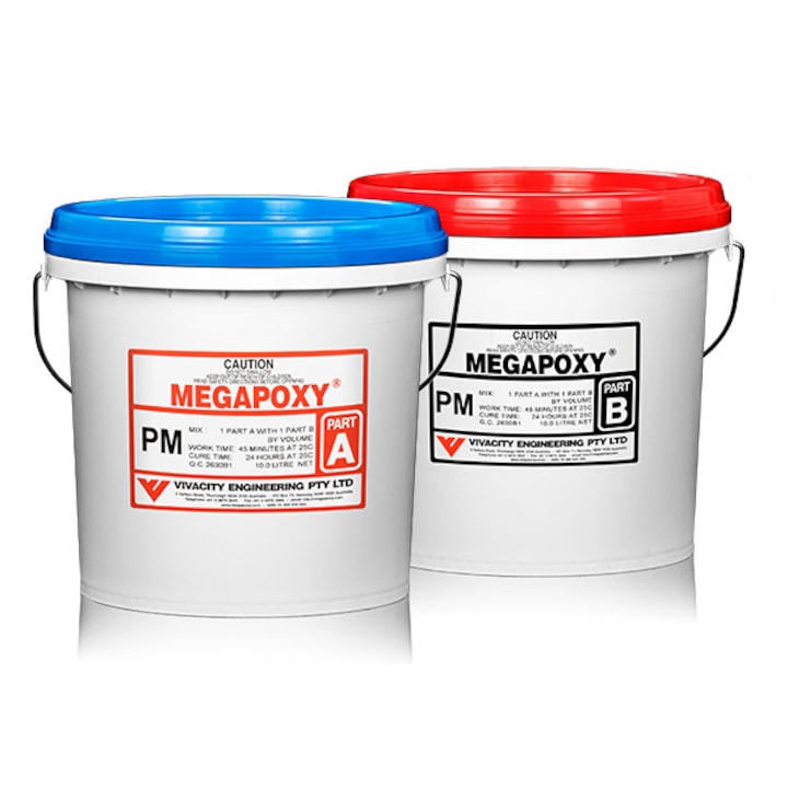 Megapoxy kétkomponensű epoxi ragasztó, 1L, fehér