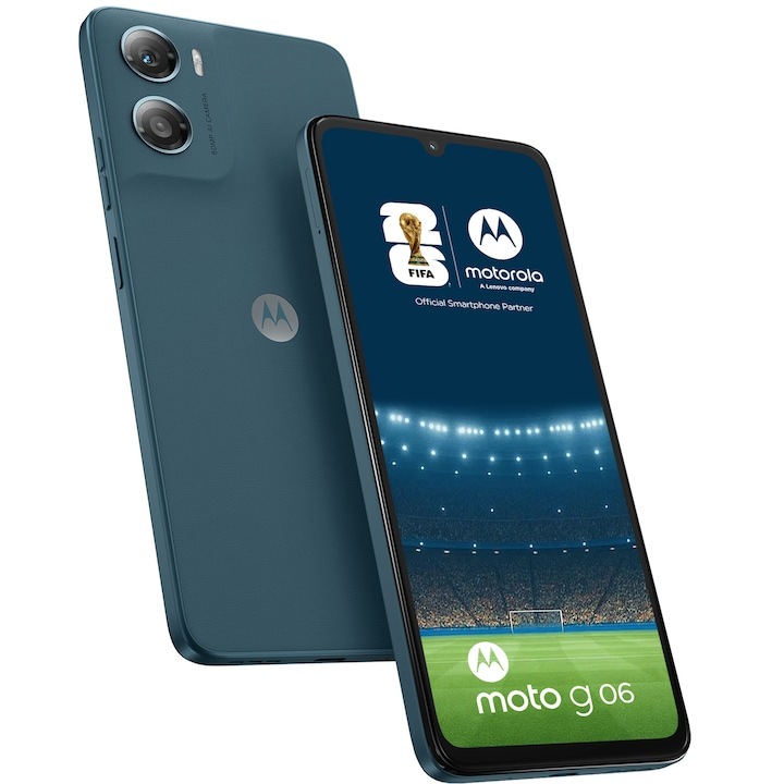 Motorola g06 mobiltelefon, Dual SIM, 256GB, 4GB RAM, Tapestry