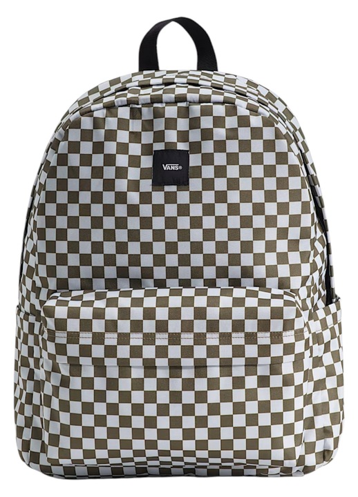 Rucsac Vans Old Skool Check Olive 22L Maro Alb