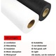 Intercalar termoadesiv nontesut K0569-260826-1725-AMC, poliészter, dupla ragasztós, 10 m, fekete