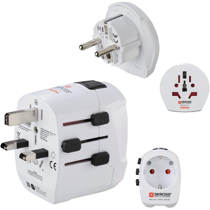 Adaptor Calatorie Universal Hama World Travel Pro, 2x USB