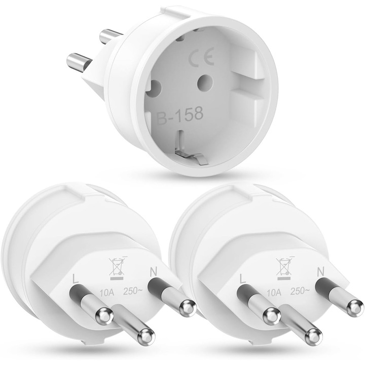 Adaptor Calatorie Elvetia 3 Bucati, EU la Tip J