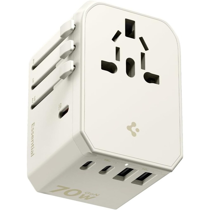 Adaptor Calatorie Spigen ArcStation GaN 70W, 5 Porturi, Universal