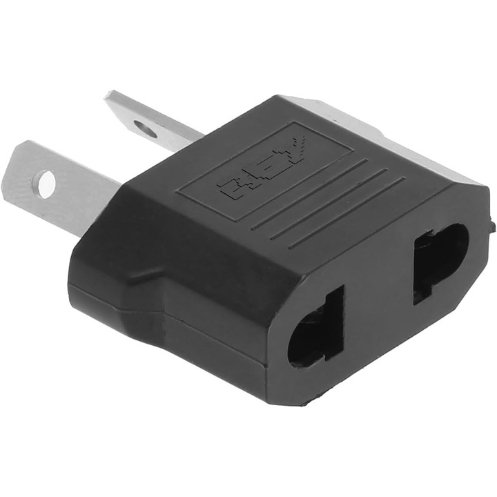 Adaptor Priza Tip I (2 Pini) la Tip A/C, Negru