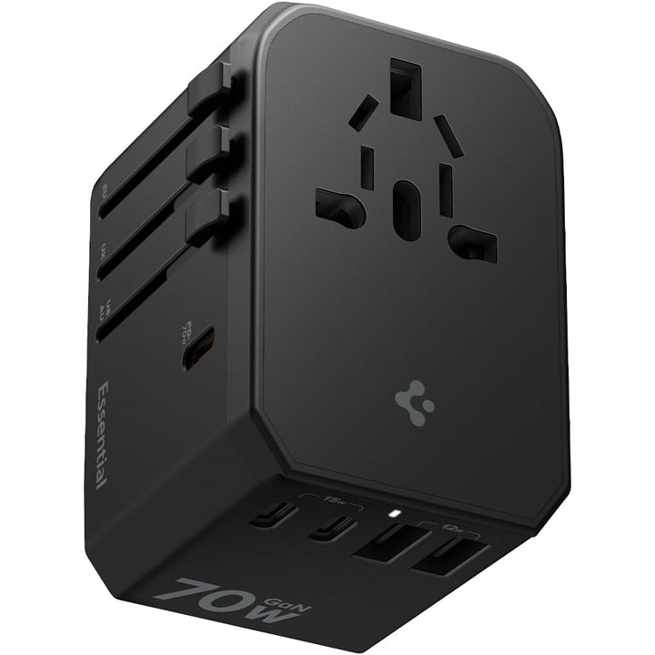 Adaptor Universal Calatorie Spigen ArcStation GaN 70W, 5 Porturi