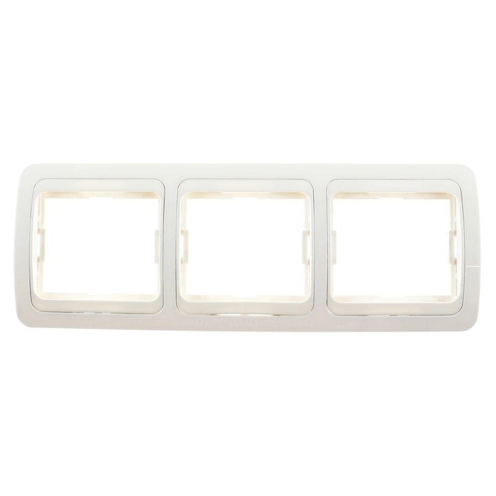 Rama Comtec Eco MF0012-06060, 3 posturi, alb, pentru priza / intrerupator