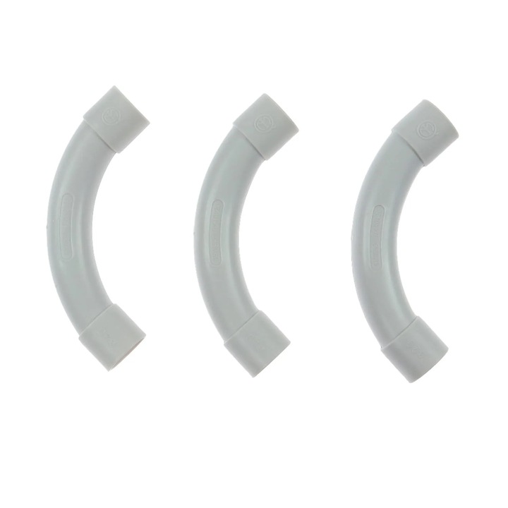 Curba pentru tub rigid, D 20 mm, Gewiss DX40120DY - set 3 bucati