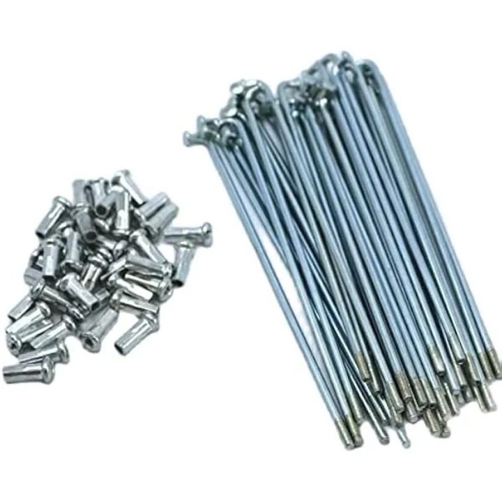 Spite din otel pentru bicicleta, spite pentru bicicleta electrica, diametru 12G, lungime 2, 5 mm, spite 56-240 mm, otel #45 + nipluri, 37 buc/lot