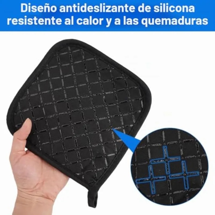 2 darab sütőkesztyű, 17,5 cm-es szilikon forró alátét