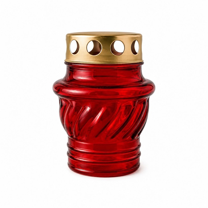 Candela din sticla rosie 50-3G R