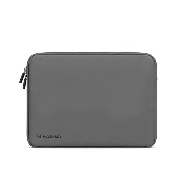 Husa laptop Wozinsky WNL-15G compatibila cu laptop 15.6 inch, Neopren, Gri