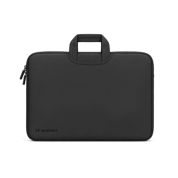Geanta laptop Wozinsky WNT-17B compatibila cu laptop 17.3 inch, Maner retractabil, Neopren, Negru