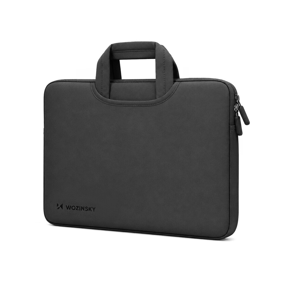 Geanta laptop Wozinsky WNT-13B compatibila cu laptop 13-14 inch, Maner retractabil, Neopren, Negru