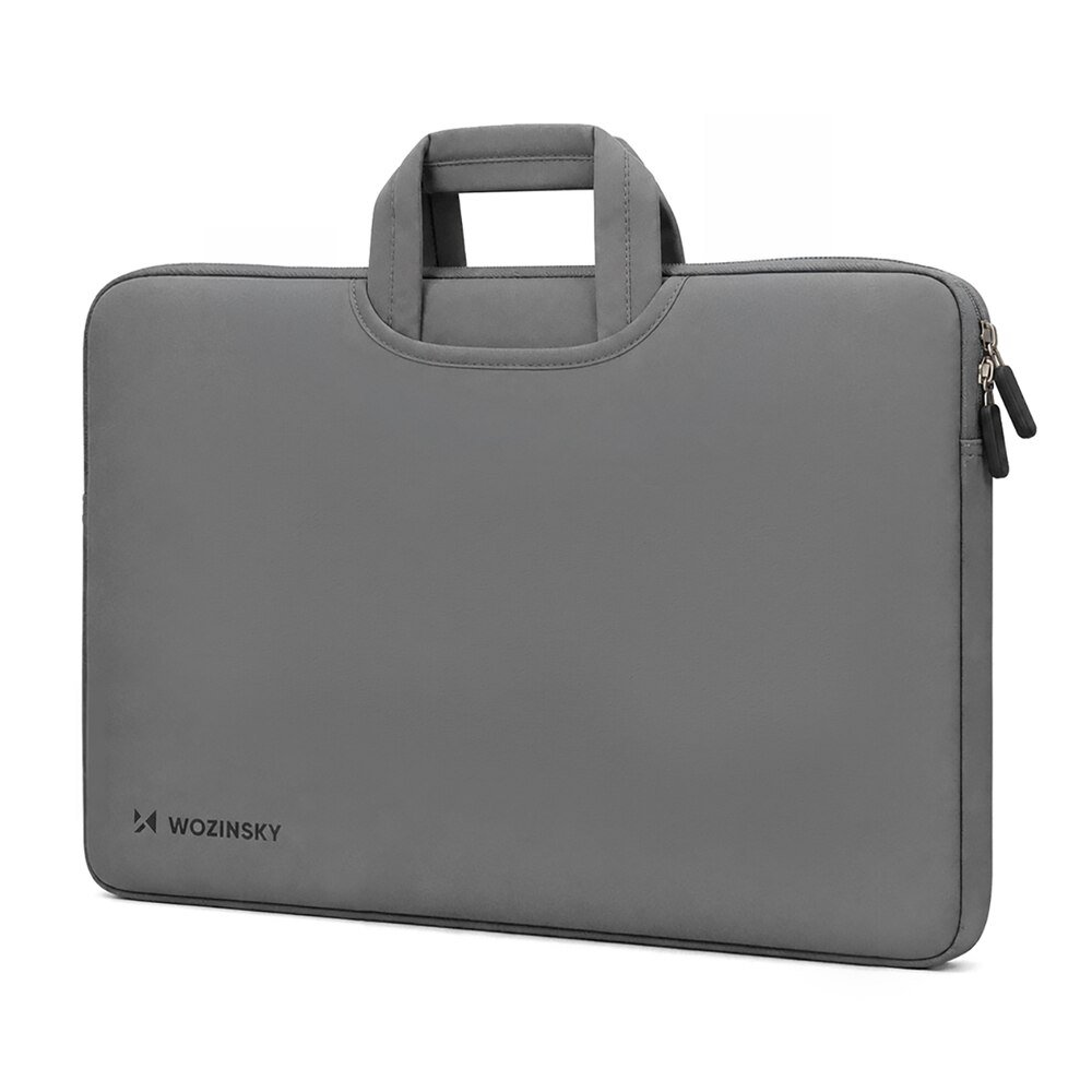 Geanta laptop Wozinsky WNT-17G compatibila cu laptop 17.3 inch, Maner retractabil, Neopren, Gri