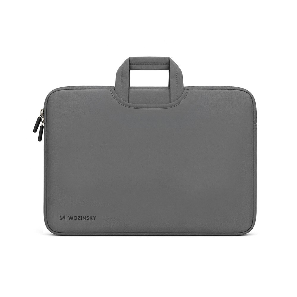 Geanta laptop Wozinsky WNT-17G compatibila cu laptop 17.3 inch, Maner retractabil, Neopren, Gri