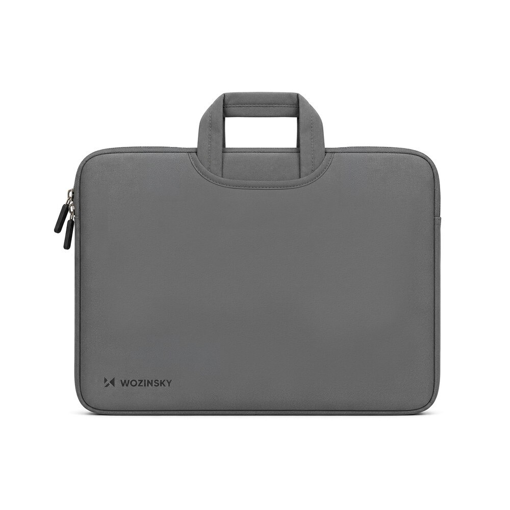 Geanta laptop Wozinsky WNT-15G compatibila cu laptop 15.6 inch, Maner retractabil, Neopren, Gri