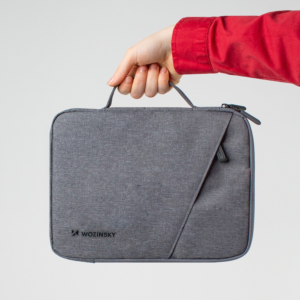 Geanta laptop Wozinsky WTNP-11G compatibila cu laptop 10-11 inch, Maner retractabil, Gri