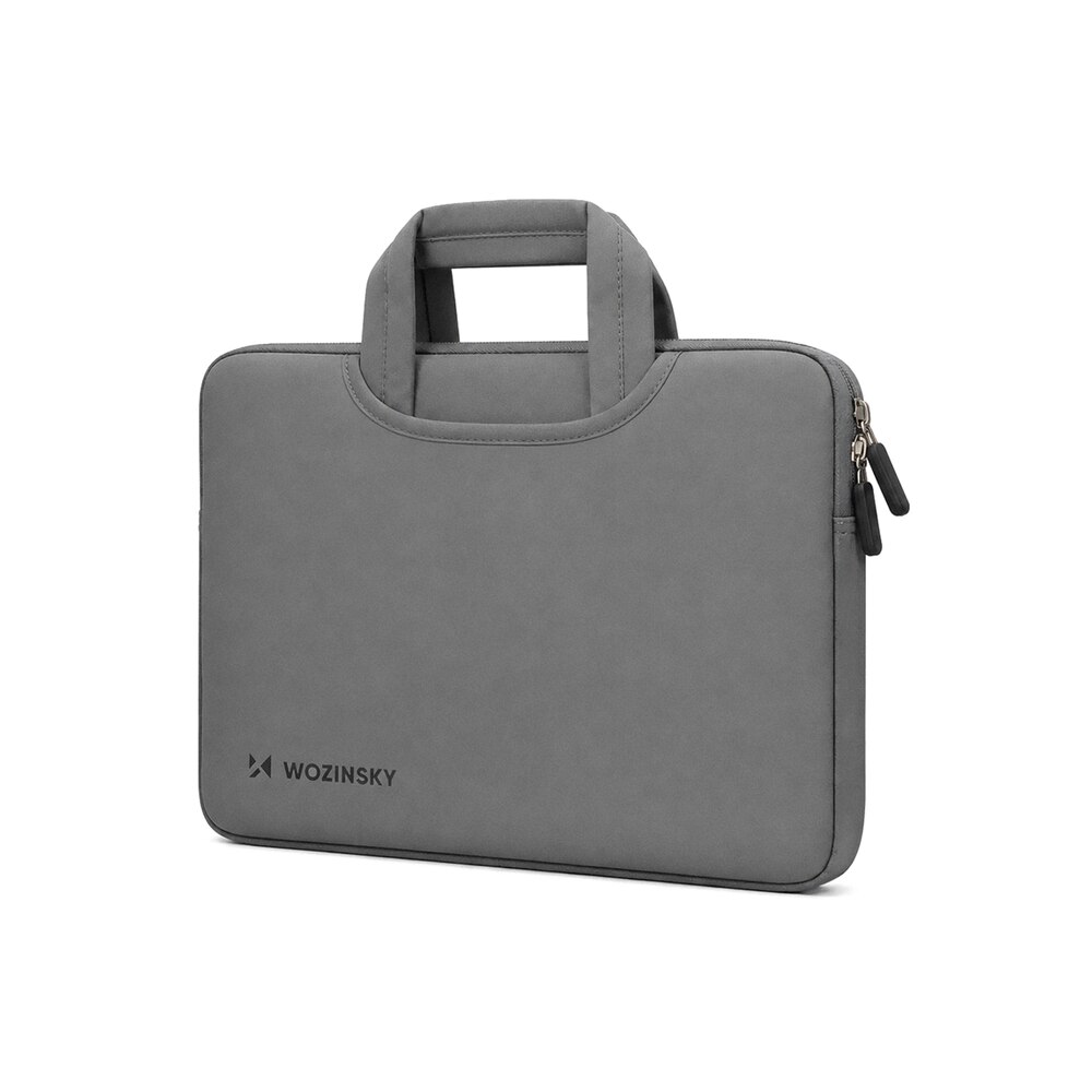 Geanta laptop Wozinsky WNT-11G compatibila cu laptop 10-11 inch, Maner retractabil, Neopren, Gri