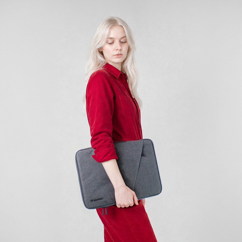 Geanta laptop Wozinsky WTNP-15G compatibila cu laptop 15.6 inch, Maner retractabil, Gri
